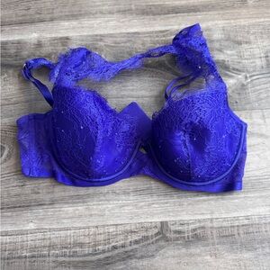 Victoria's Secret Lace Bra in Rich Blue
